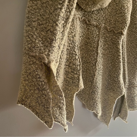 Jasmine KC whimsigoth wool blend slub  witchy fairy cowl neck sweater sand Med - Picture 7 of 11
